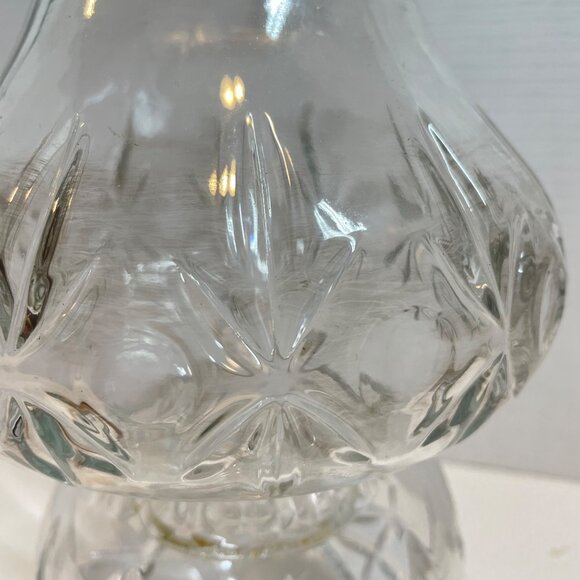 Hand-Cut 24% Lead Crystal Clear Glass Bowl with Lamp Shade Made in Poland - Picture 8 of 12